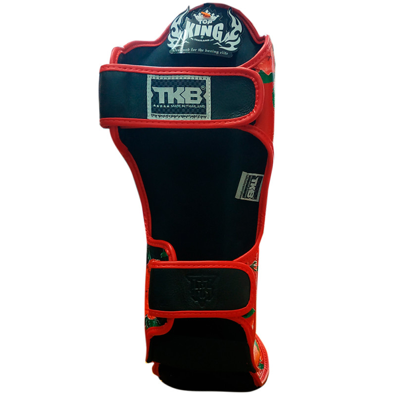 TKB TopKing TKSGRS Shin Guards Muay Thai Boxing "Rose" Black