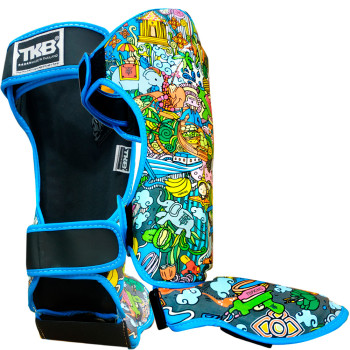 TKB Top King TKSGCT-TH Shin Guards Muay Thai "Thai Culture Songkran"