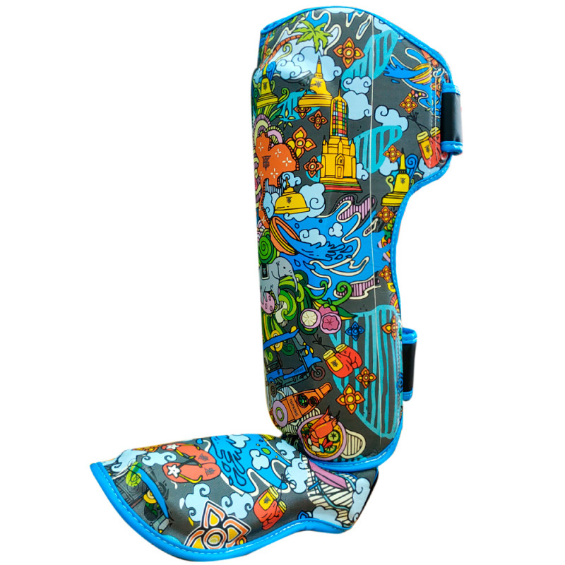 TKB TopKing TKSGCT-TH Shin Guards Muay Thai "Thai Culture Songkran"
