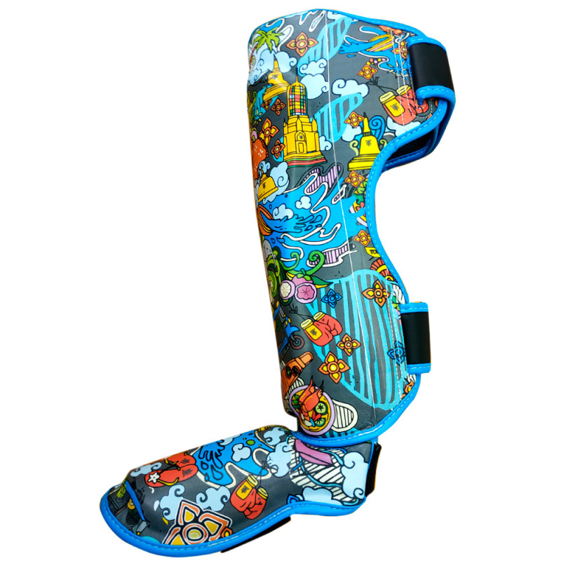 TKB TopKing TKSGCT-TH Shin Guards Muay Thai "Thai Culture Songkran"