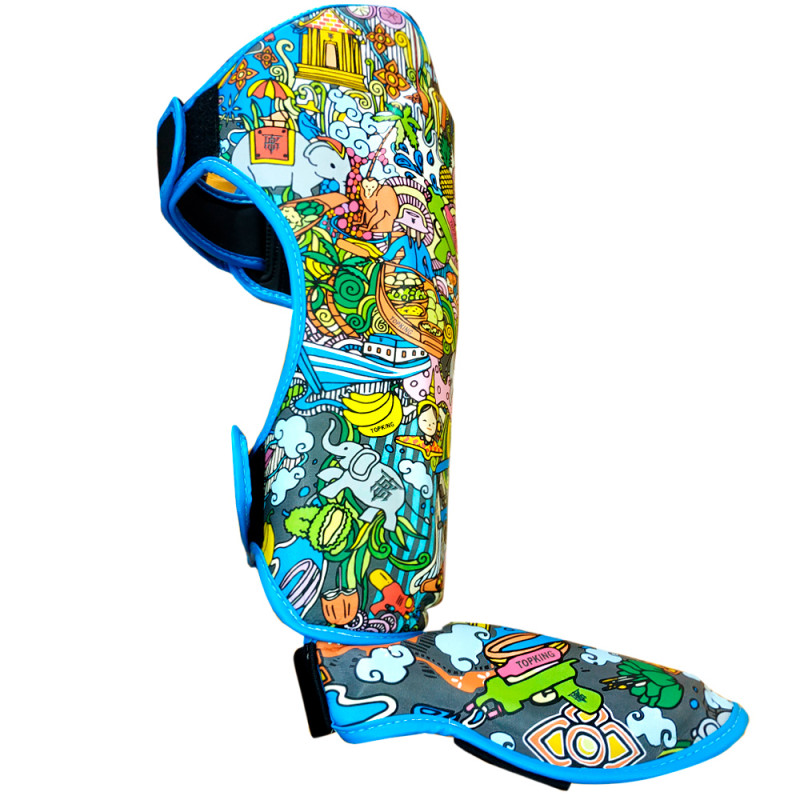 TKB TopKing TKSGCT-TH Shin Guards Muay Thai "Thai Culture Songkran"