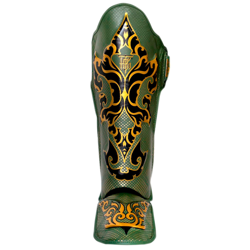 TKB TopKing TKSGKN-01 Shin Guards Muay Thai Boxing "Kanok" Olive Green