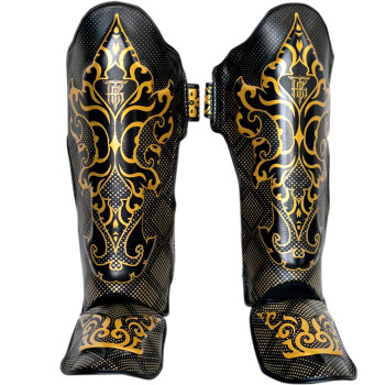 TKB Top King TKSGKN-01 Shin Guards Muay Thai Boxing "Kanok" Black