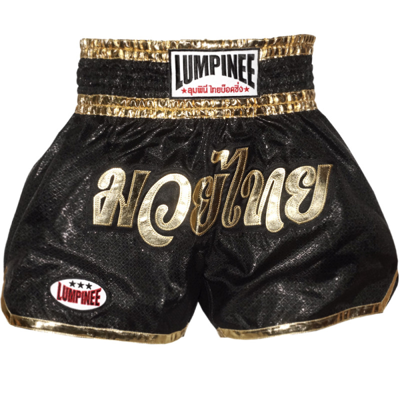 Lumpinee Muay Thai Boxing Shorts Black Free Shipping