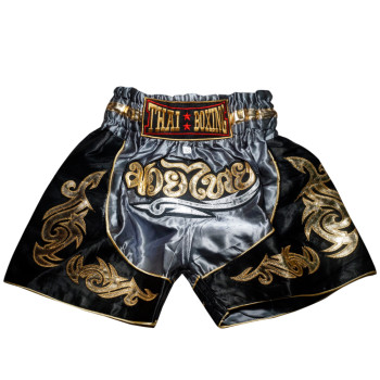 Yoth Kids "Thaiboxing" Muay Thai Boxing Shorts "Dragon" Gray Free Shipping