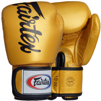 Fairtex BGV19 Boxing Gloves "Deluxe Tight-Fit" Gold
