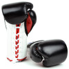 Fairtex BGL7 Boxing Gloves Mexican Style Lace Up Black-White-Red