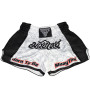 Born To Be Muay Thai Boxing Shorts Retro White Free Shipping