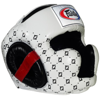 Fairtex HG10 Super Sparring Boxing Headgear Head Guard White