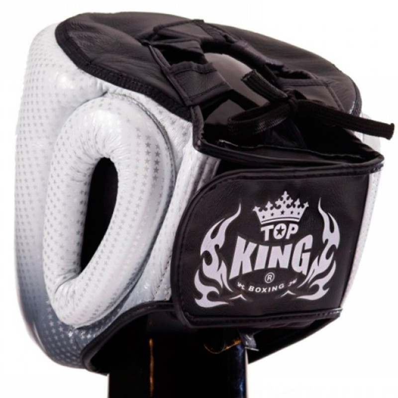 TKB TopKing "Super Star" Boxing Headgear Head Guard White