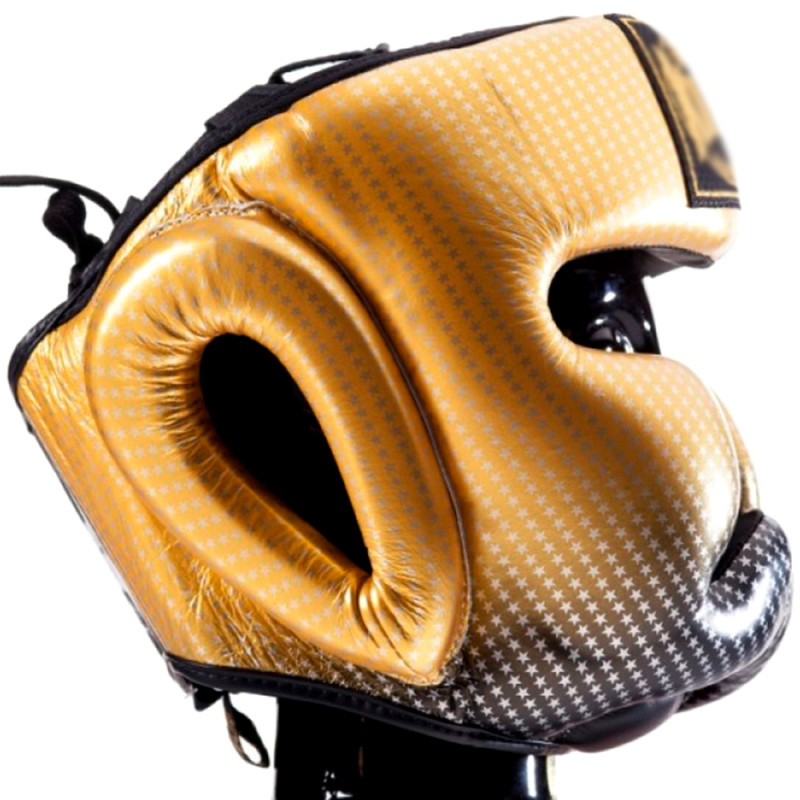 TKB TopKing "Super Star" Boxing Headgear Head Guard Gold