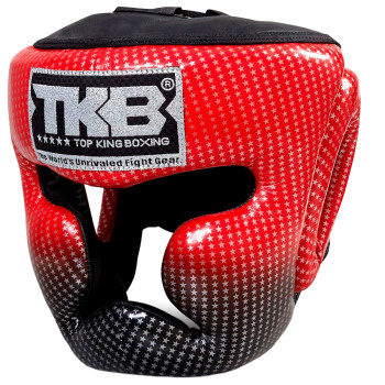 TKB Top King "Super Star" Boxing Headgear Head Guard Red