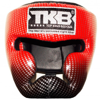 TKB TopKing "Super Star" Boxing Headgear Head Guard Red