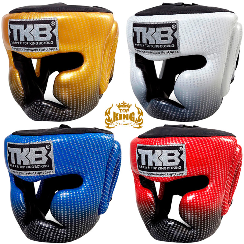 TKB TopKing "Super Star" Boxing Headgear Head Guard Red