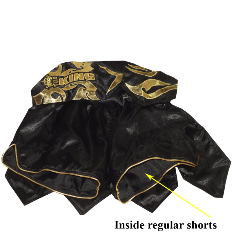 TKB TopKing TKTBS-077 Muay Thai Boxing Shorts "Gladiator" Black Free Shipping