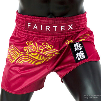 Fairtex BS1910 Muay Thai Boxing Shorts "Golden River" Free Shipping