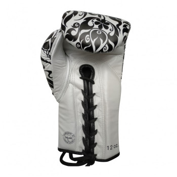 Fairtex BGVGL2 Boxing Gloves "Glory" Lace Up Competition White