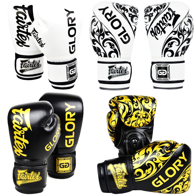 Fairtex BGVG2 "Glory" Boxing Gloves Velcro Black