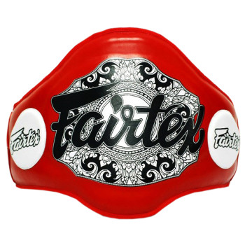 Fairtex BPV2 Belly Pad Muay Thai Boxing A.K.A. "The Champion Belt" Red