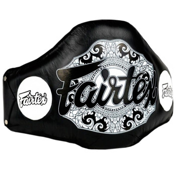 Fairtex BPV2 Belly Pad Muay Thai Boxing A.K.A. "The Champion Belt" Black