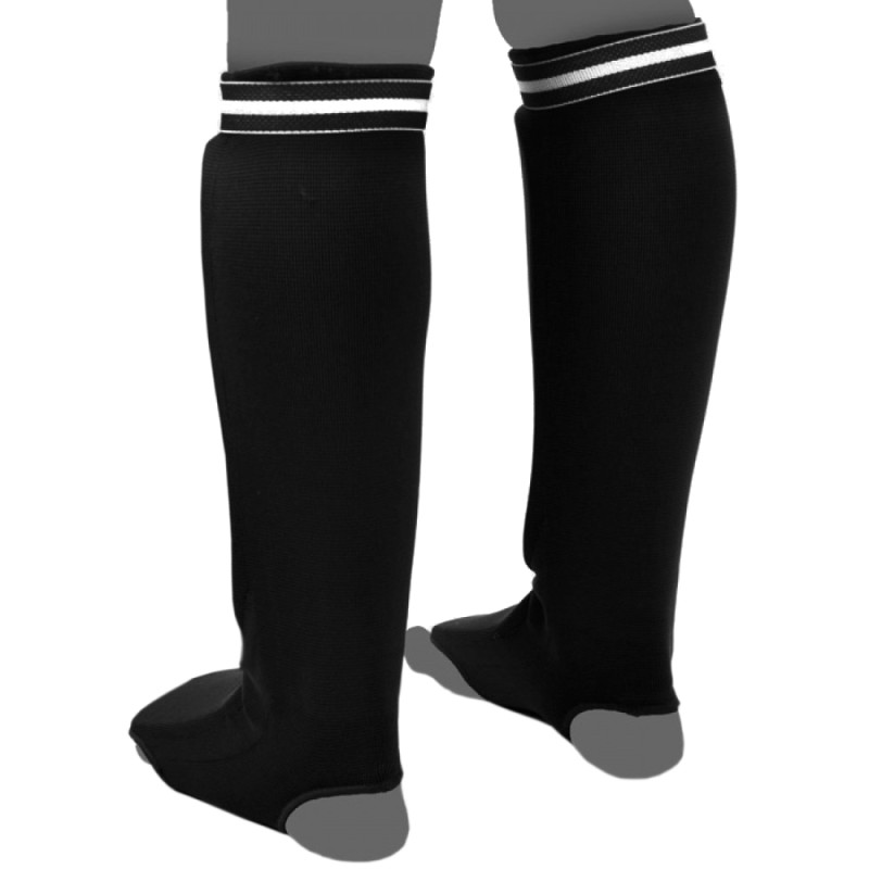 Fairtex SPE1 Shin Guards Muay Thai Boxing "Elastic" Competition Shin Pads Free Shipping Black