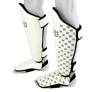 Fairtex SP5 Muay Thai Boxing Shin Guards "Competition" White