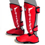 Fairtex SP7 Muay Thai Boxing Shin Guards "Detachable In-Step A.K.A. Twister" Red