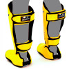 Fairtex SP7 Muay Thai Boxing Shin Guards "Detachable In-Step A.K.A. Twister" Yellow