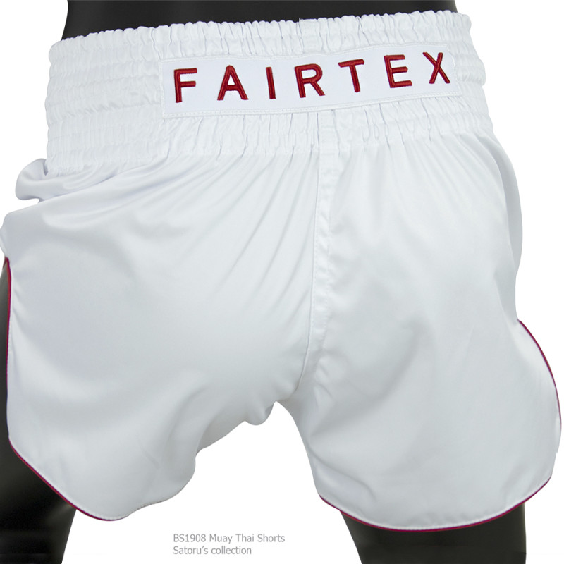 Fairtex BS1908 Muay Thai Boxing Shorts "White " Gray Free Shipping