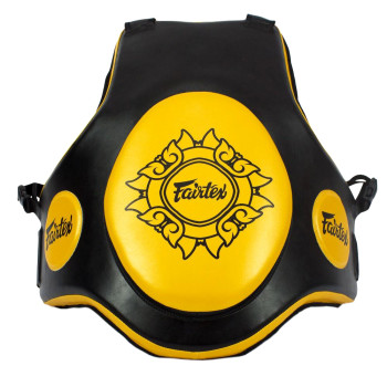 Fairtex TV2 Trainer's Vest Muay Thai Boxing Free Size Black-Gold