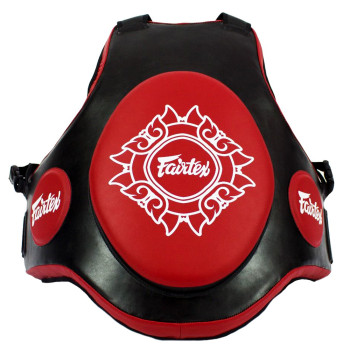 Fairtex TV2 Trainer's Vest Muay Thai Boxing Free Size Black-Red