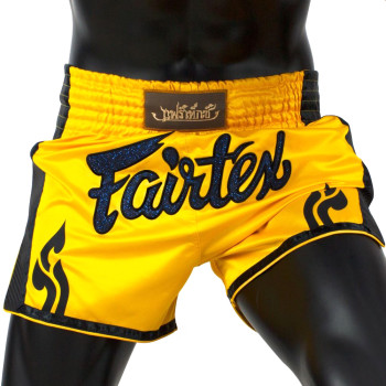 Fairtex BS1701 Muay Thai Boxing Shorts Yellow Free Shipping