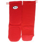 "Muay Thai" Shin Guards Elastic Cotton Competition Shin Pads Red Free Shipping