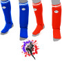 "Muay Thai" Shin Guards Elastic Cotton Competition Shin Pads Red Free Shipping