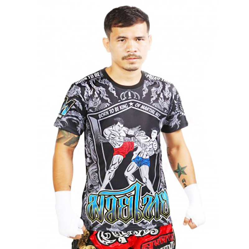"Born To Be" PSBT-09 T-Shirt Muay Thai Boxing Training Gym Quick Dry Free Shipping