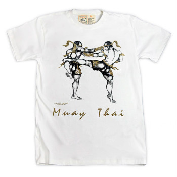 "Human Fight" T-Shirt Muay Thai Boxing Eco Cotton HN-112-1 Free Shipping