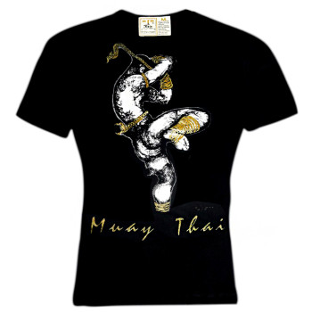 "Human Fight" T-Shirt Muay Thai Boxing Eco Cotton HN-108 Free Shipping