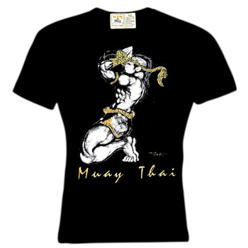 "Human Fight" T-Shirt Muay Thai Boxing Eco Cotton HN-102 Free Shipping	