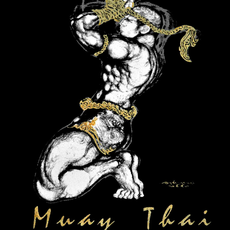 "Human Fight" T-Shirt Muay Thai Boxing Eco Cotton HN-102 Free Shipping	