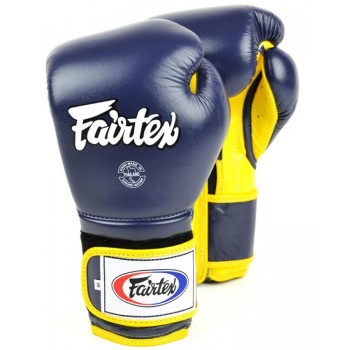 Fairtex BGV9 Boxing Gloves Mexican Style "Heavy Hitter's" Blue-Yellow