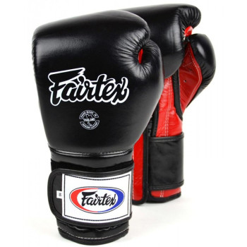 Fairtex BGV9 Boxing Gloves Mexican Style "Heavy Hitter's" Black-Red