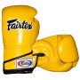 Fairtex BGV6 Boxing Gloves "Stylish Angular Sparring" Full Wrist Closure Yellow