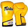 Fairtex BGV6 Boxing Gloves "Stylish Angular Sparring" Full Wrist Closure Yellow
