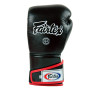 Fairtex BGV6 Boxing Gloves "Stylish Angular Sparring" Full Wrist Closure Black-Red-White