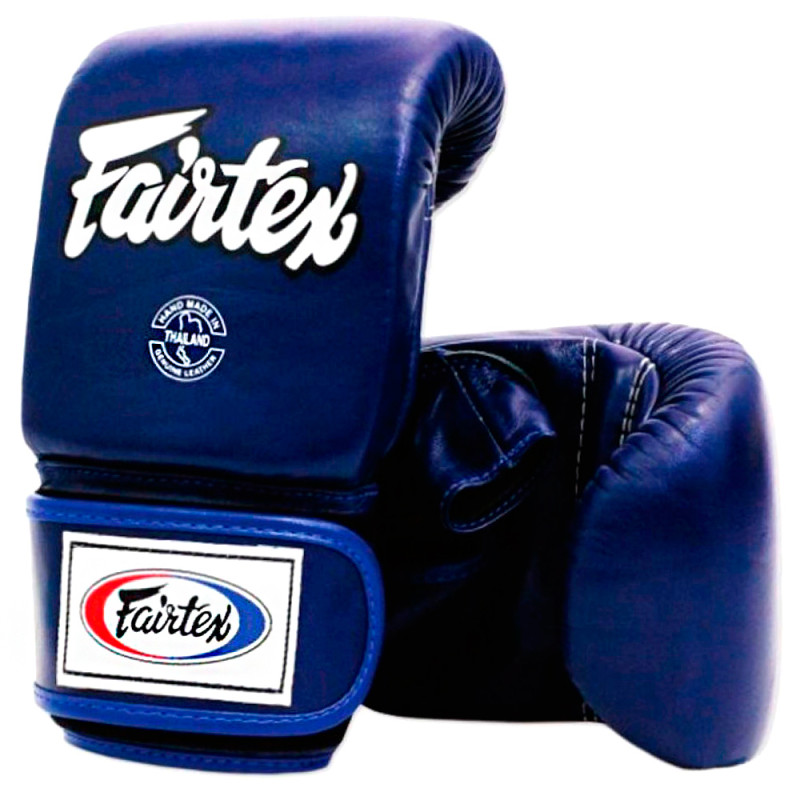 Fairtex TGO3 Bag Gloves "Super Sparring" Muay Thai Boxing Semi Thumb Blue