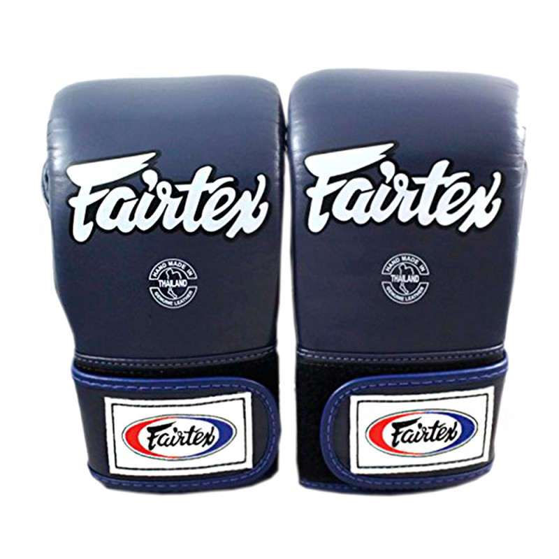 Fairtex TGT7 Bag Gloves Muay Thai Boxing Full Thumb "Cross-Trainer" Blue
