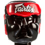 Fairtex HG13 Boxing Headgear Head Guard "Diagonal Vision Sparring" Black-Red