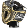 TKB TopKing "Snake" Boxing Headgear Head Guard Gold (Black)