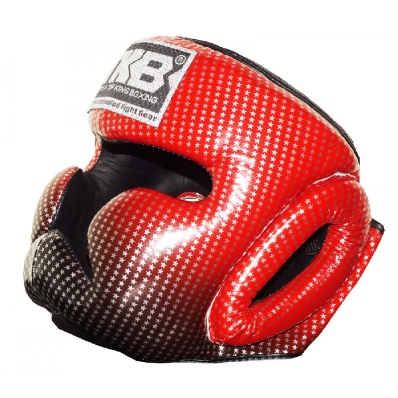 TKB TopKing "Super Star" Boxing Headgear Head Guard Red
