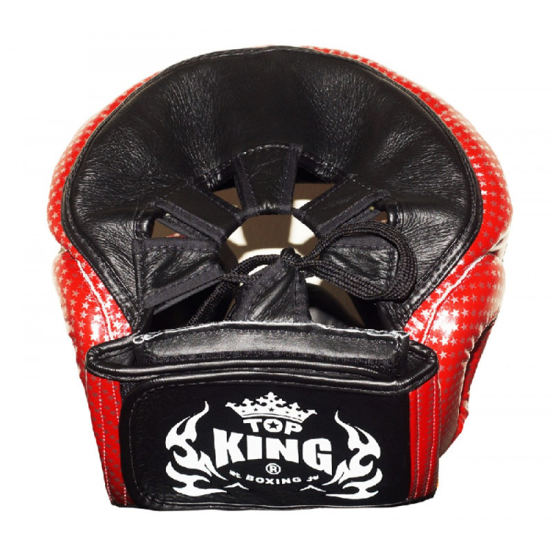 TKB TopKing "Super Star" Boxing Headgear Head Guard Red
